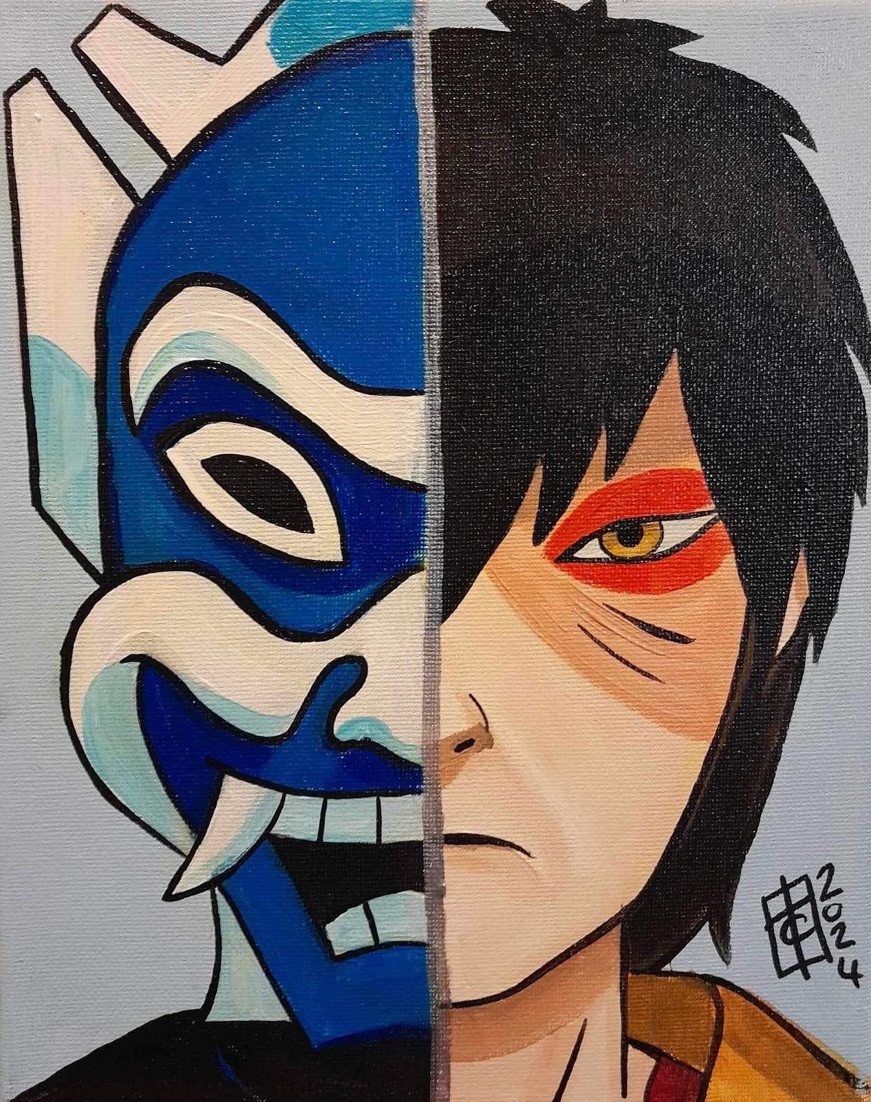 Fan art Painting - Blue Spirit Zuko